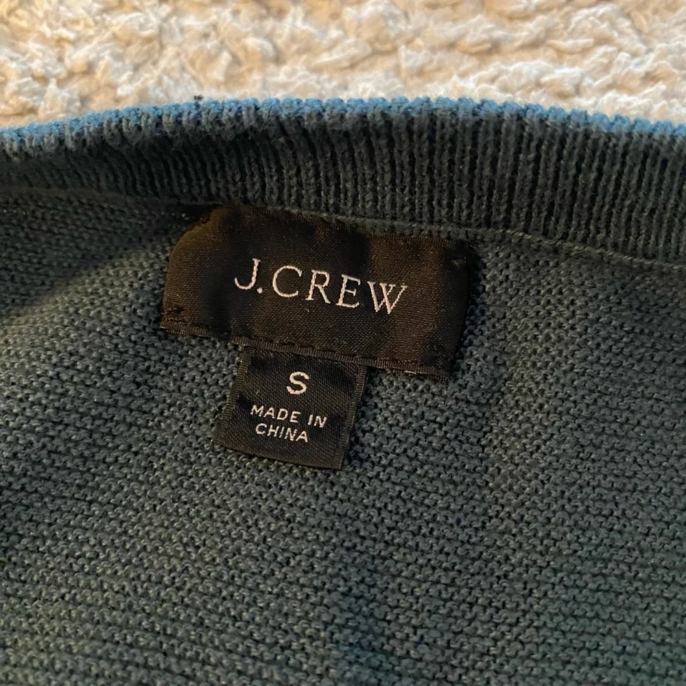 Jcrew Long-sleeve textured dark green Sweater Size Small